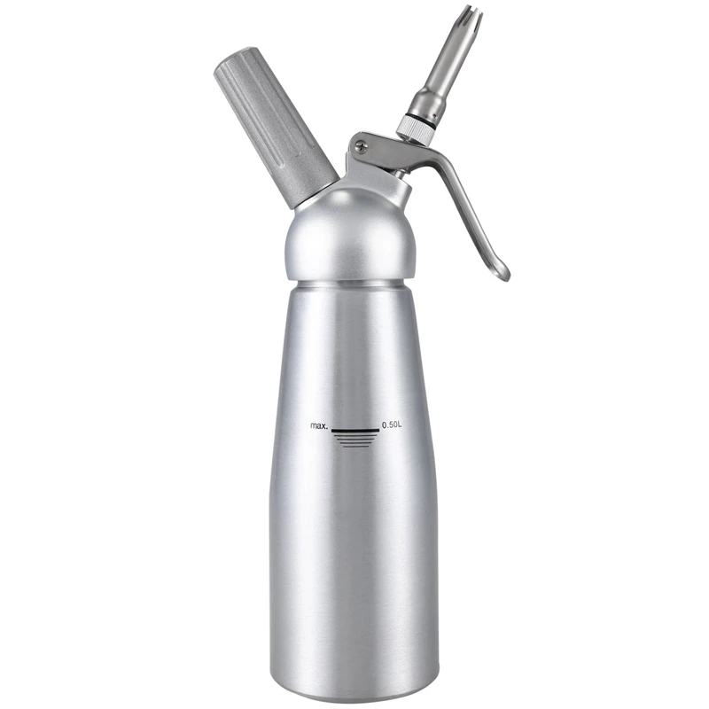 

BEAU-500 Ml Aluminum Cream Dispenser, Gourmet Blender,Decorative Nozzle And Pastry Tube