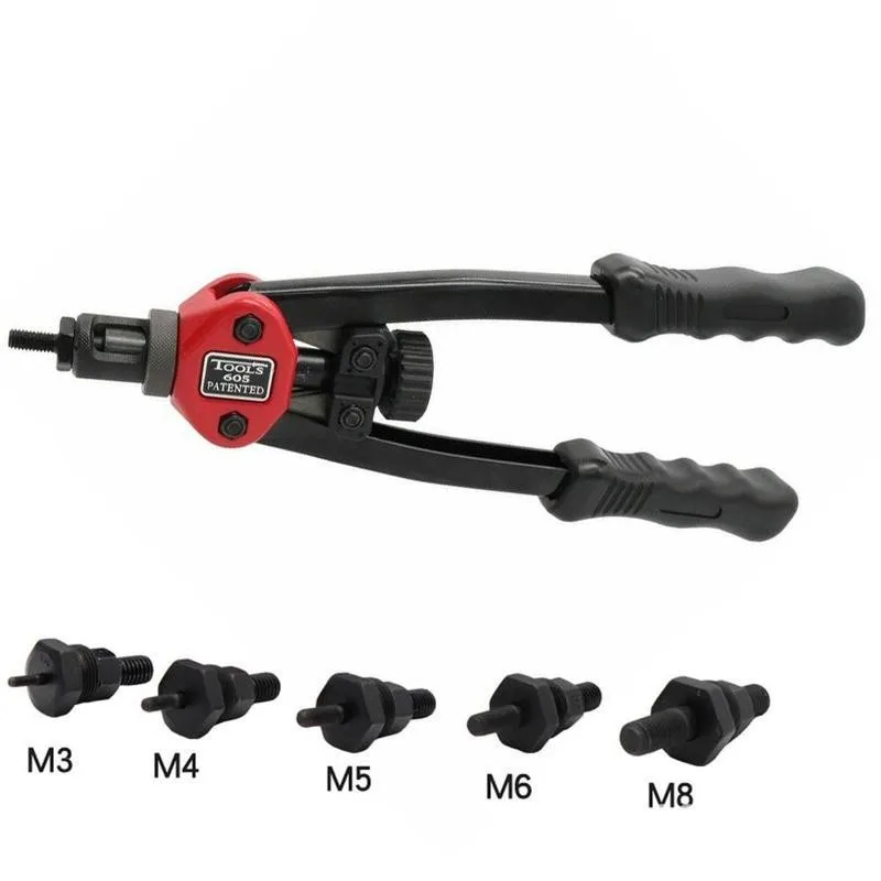 BT-606 Manual Riveter Nut Tool M3-M10 Hand Blind Riveter Gun Rivet Nut Pull Cap Auto Set Rivet head