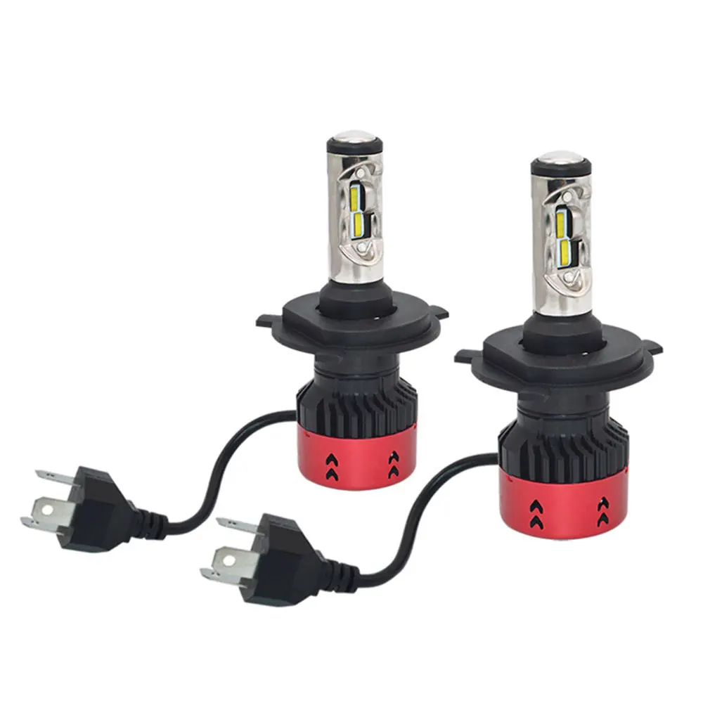 Ampoule СВЕТОДИОДНЫЕ Фары H4 H7 H8/H9/H11 HB4/9006 HB3/9005 H1 фары автомобиля свет 6000 К белый цвет 8400 мл 24 в 70 Вт авто аксессуары - Испускаемый цвет: H4