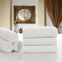 Гостиничное белое полотенце мульти-грамм вес 14 одноразовое Чистое Белое Хлопковое полотенце абсорбент 21 банное полотенце
