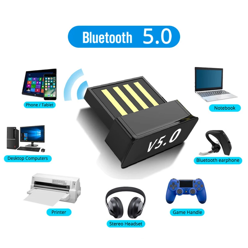 USB Bluetooth Adapters BT 5.0 USB Wireless Computer Adapter Audio