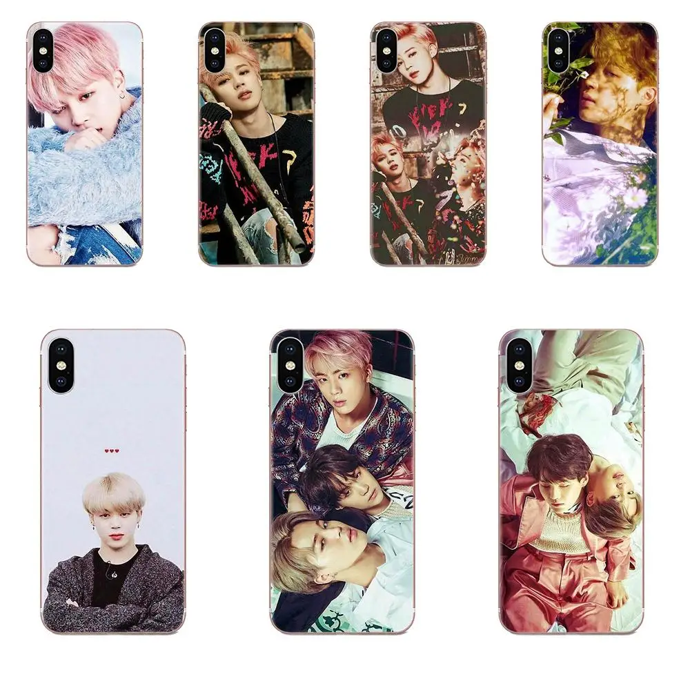 Jimin красивый модный прозрачный чехол из ТПУ для Apple iPhone 4 4S 5 5C 5S SE SE2020 6 6S 7 8 11 Plus Pro X XS