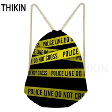 THIKIN желтый печать полосы печати для женщин мужчин и женщин унисекс 3D стринги с принтом сумки высококачественные школьные сумки для девочек с карманом на плечо для мальчиков