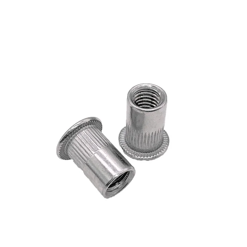 Rivet Nut Threaded Insert Nut Insert Nut Rivet Lock Nuts 20Pcs 50pcs 100pcs Aluminum Alloy Rivnut Alloy Rivnut Flat Head Threaded Rivet Insert Nutsert Cap Rivet Nut M3 M4 M5 M6 M8 M10