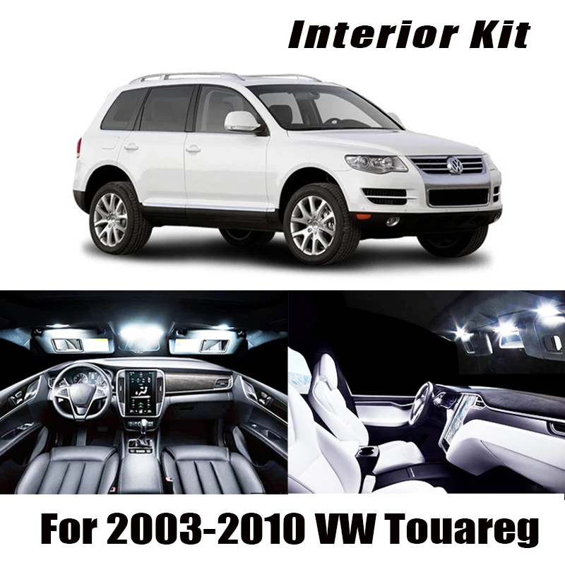 Белые светодиодные с Canbus салона автомобиля комплект ламп для Volkswagen VW Touareg 2003 2010 22