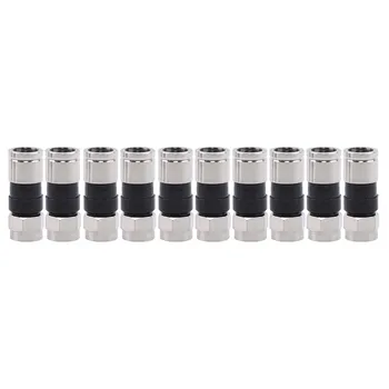 

10Pcs F-Type Male Plug Compression Connectors For RG6 Coax Coaxial TV Cable HQ Connector Auto Replacement Parts