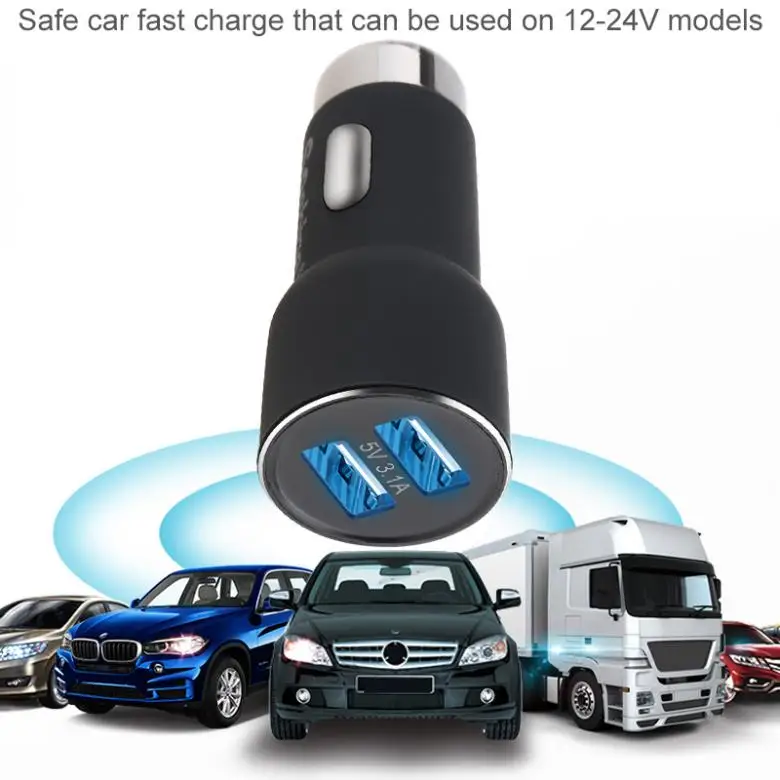 Soshine 5V DC 3,1 A ток автомобильное зарядное устройство с 2 x USB портом для смартфона