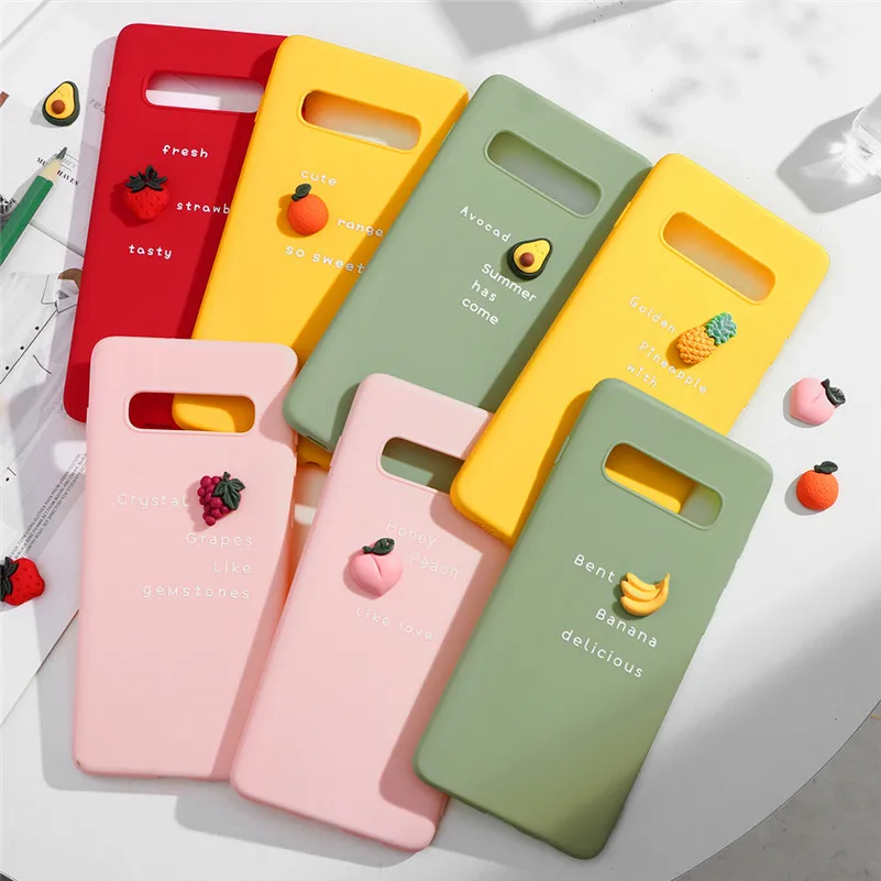 3D Авокадо Фрукты силиконовый чехол для samsung Galaxy A10 A20 A20E A20S A30 A40 A50 A60 A70 M20 M30 M30S S8 S9 S10