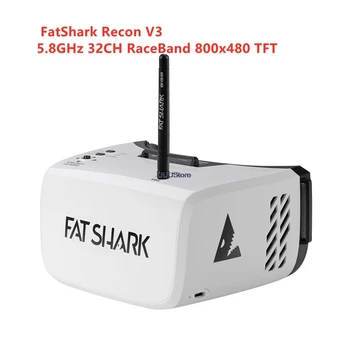 

Hotsale FatShark Recon V3 5.8GHz 32CH RaceBand 16:9 4.3 Inch 55Degree 800x480 TFT Display FPV Goggles Video Headset with Battery