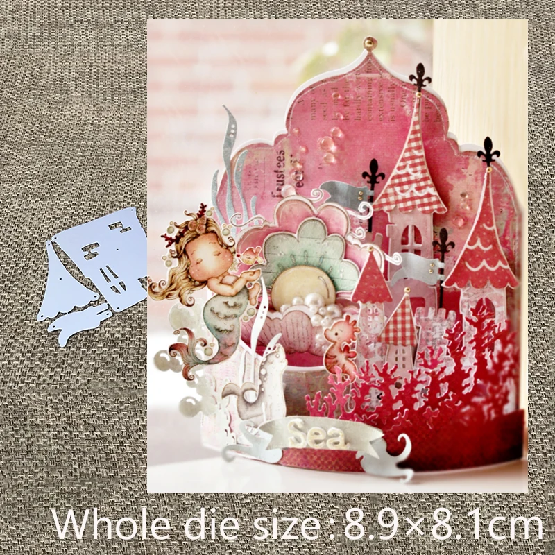 

New Design Craft Metal die cuts Cutting Die Flag castle decoration scrapbooking Album Paper Card Craft Embossing die cuts