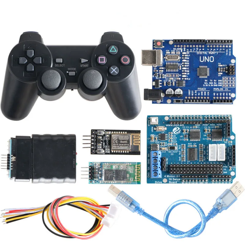 Controller kit MTS300 Полный металлический амортизирующий робот-Танк шасси комплект с высоким крутящим моментом 9 В/12 в двигатель колеса из алюминиевого сплава тяжелая нагрузка DIY - Цвет: Controller kit