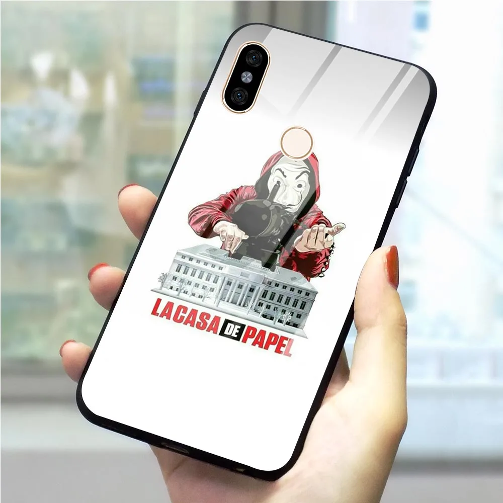 

LA CASA SEM PAPEL Phone Case For Xiaomi Mi 9 Tempered Glass Cover Mi A1 A2 8 Lite Poco F1 Redmi 4X 6A Note5/6/7 Pro