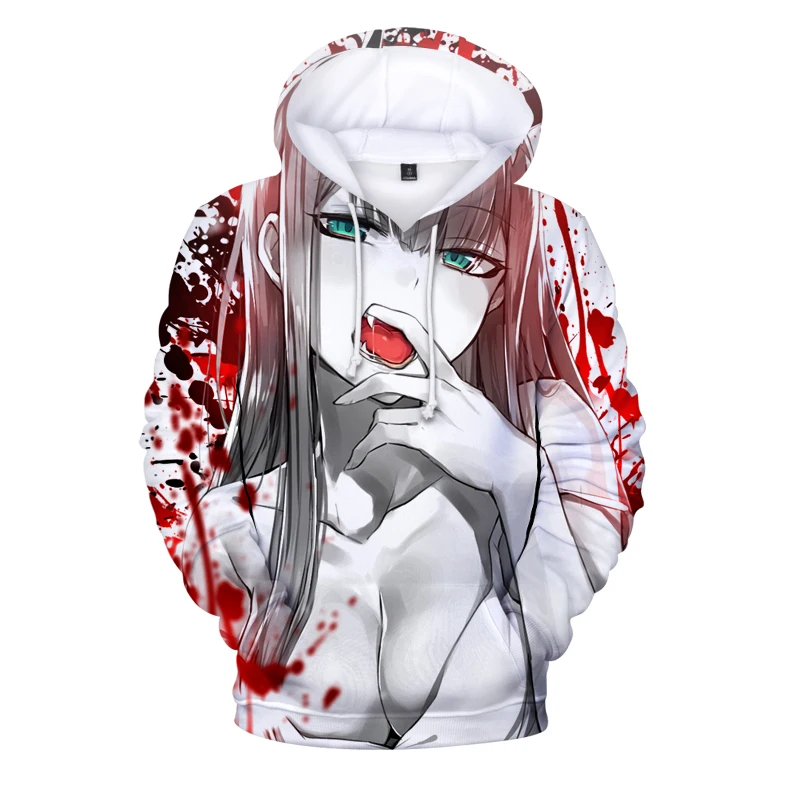 

zero 02 Hoodies Anime DARLING In The FRANXX Full 3d Pullover Hoodie Sweatshirt Zero Two En Bikini 3d Hoody Streetwear 0 2 hoodie