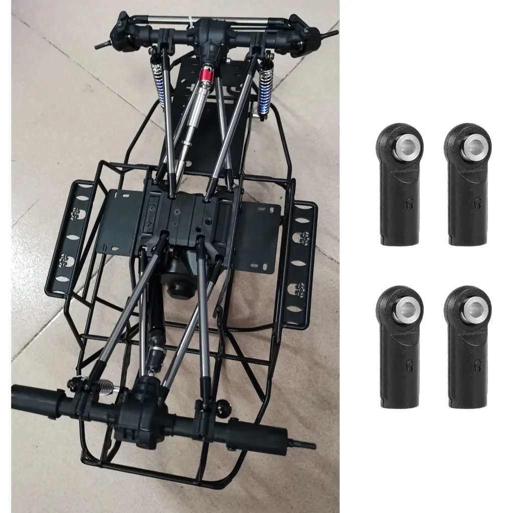 10 Pieces M4 Linkage Rod End Tie Rod End Ball Head Joint for RC Car Crawler