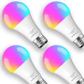 

10W WiFi Smart Light Alexa/Google Home Voice Control Colorful Dimmable Bulb Timer Function Led Bulb
