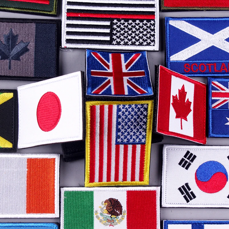 

Pulaqi Army Patch Tactic Flag Patches For Clothing Military Morale Velcros Patch France Germany US Russia USA Tactical Badges F