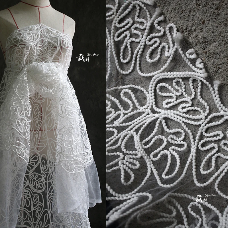 3D шерсть вязание одежды узор Вышивка Мягкая дизайнерская ткань для лоскутное Базен riche getzner tissus telas por metros