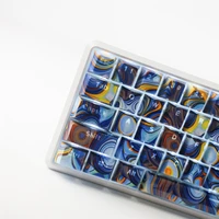 Enamel Agate Starry Sky ABS Keycaps OEM Profile UV Bright Side Water Transfer Printing For Cross MX Switches Mechanical Keyboard - Image 2