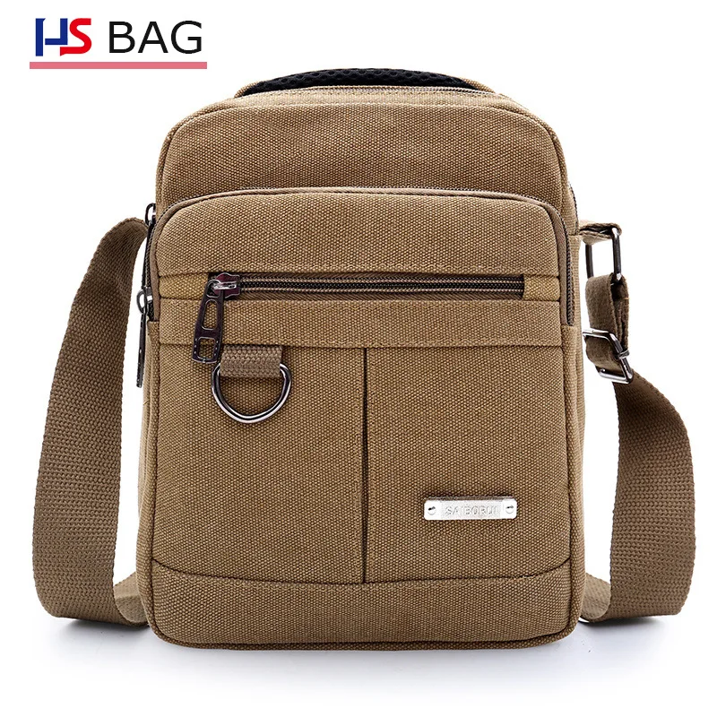 

Single-shoulder Canvas Bag Men New Style Korean-style Canvas Messenger Bag Outdoor Casual Travel Hand Single-shoulder Bag Wholes