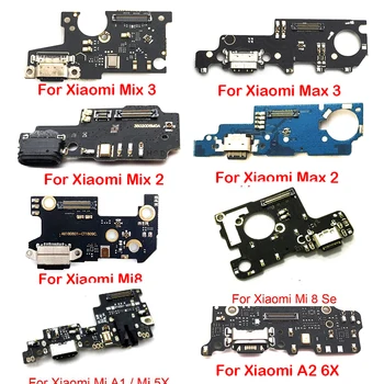 

New USB Charging Port Board Flex Cable Connector For Xiaomi Mi 9 6 8 Se A2 6X A1 5X Max 2 3 MiX 3 PocoPhone F1 Microphone Module
