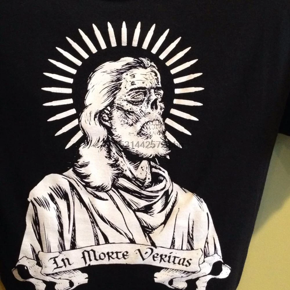 Футболка с изображением зомби Иисуса в Morte Veritas (Истина смерти) |
