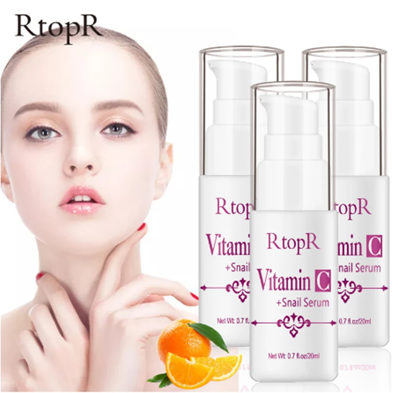 Snail pore contraction Anti-Aging Face Serum Vitamin C Hyaluronic Acid Moisturizor Skin Care 3 pcs / set | Красота и здоровье