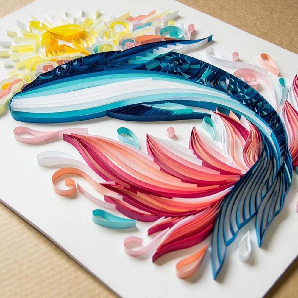 Extremo crítico El uno al otro Kit de pintura de papel Quilling de ballena DIY 3D, Origami, papel  artesanal japonés, pegamento de arte Quilling, conjunto de decoración del  hogar, papel de álbum de recortes|Papel para artesanías| - AliExpress