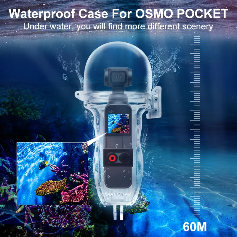 60 метров водонепроницаемый чехол для дайвинга для DJI OSMO карманные аксессуары ручной карданный корпус чехол для DJI Osmo Карманная камера