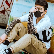 Нарукавник с татуировкой татуированные рукава Татуировка Лето Вождение солнце-стойкий открытый езда бесшовные солнцезащитные перчатки рукав Co