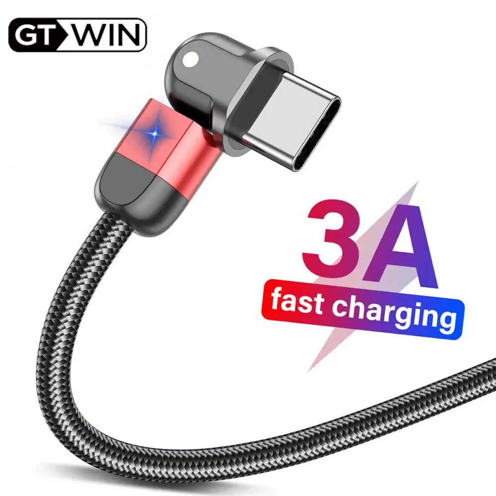 Магнитный кабель Micro USB GTWIN 3 А Тип C для быстрой зарядки Hawei P40 P30 Xiaomi mi 10 8 180 градусов