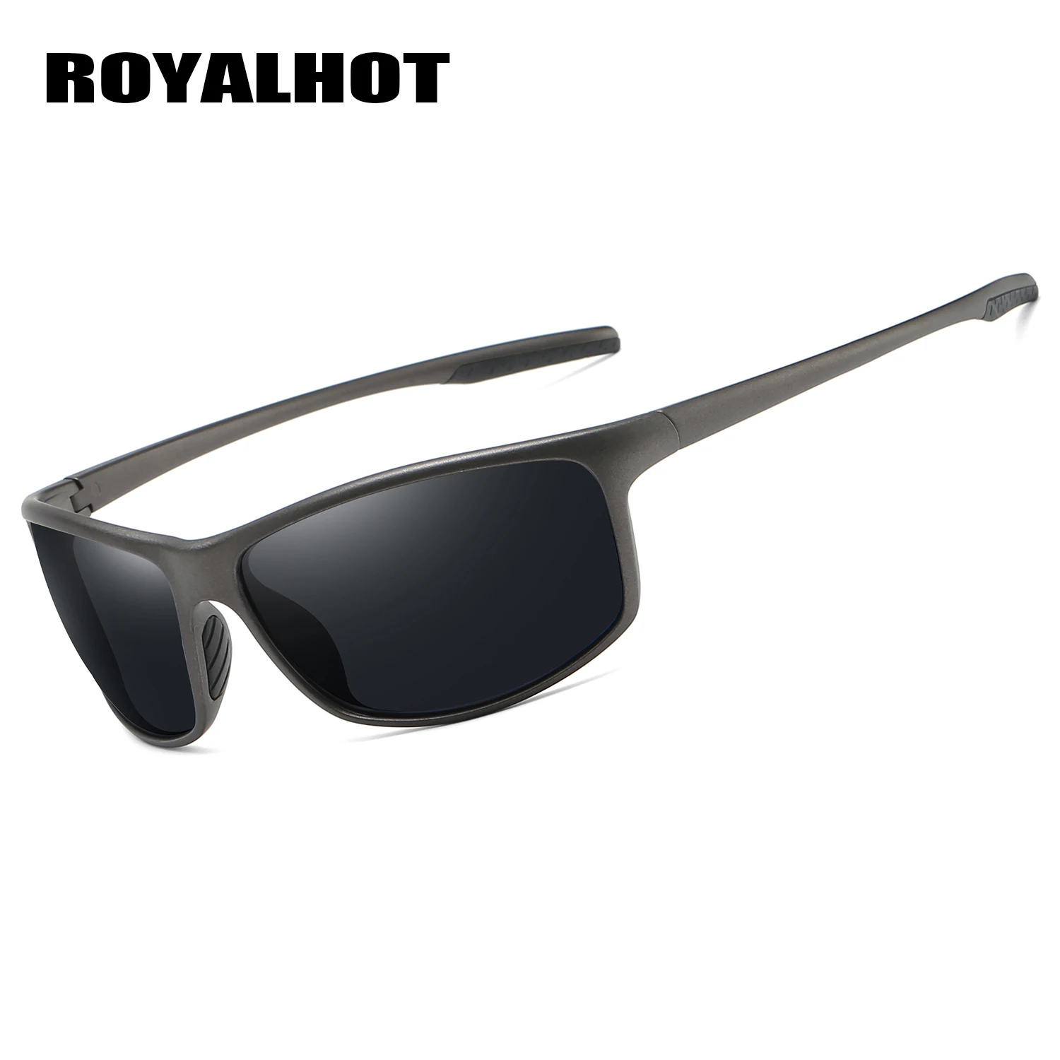 RoyalHot, мужские, женские, поляризационные, упругие, TR90, оправа, спортивные солнцезащитные очки, Ретро стиль, солнцезащитные очки, очки для мужчин, 900140 - Цвет линз: Grey