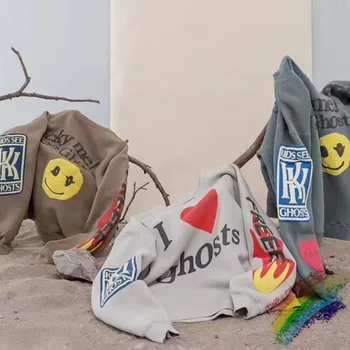 

19FW Kanye West KIDS SEE GHOSTS Hoodie Hooded Men Women 1:1 high quality Streetwear Kanye West Sweatshirts Pullover