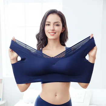 

new women sexy bra back seamless padded bras for women vest sleep bralette sports brassiere No rims plus size lingerie 45-150kg