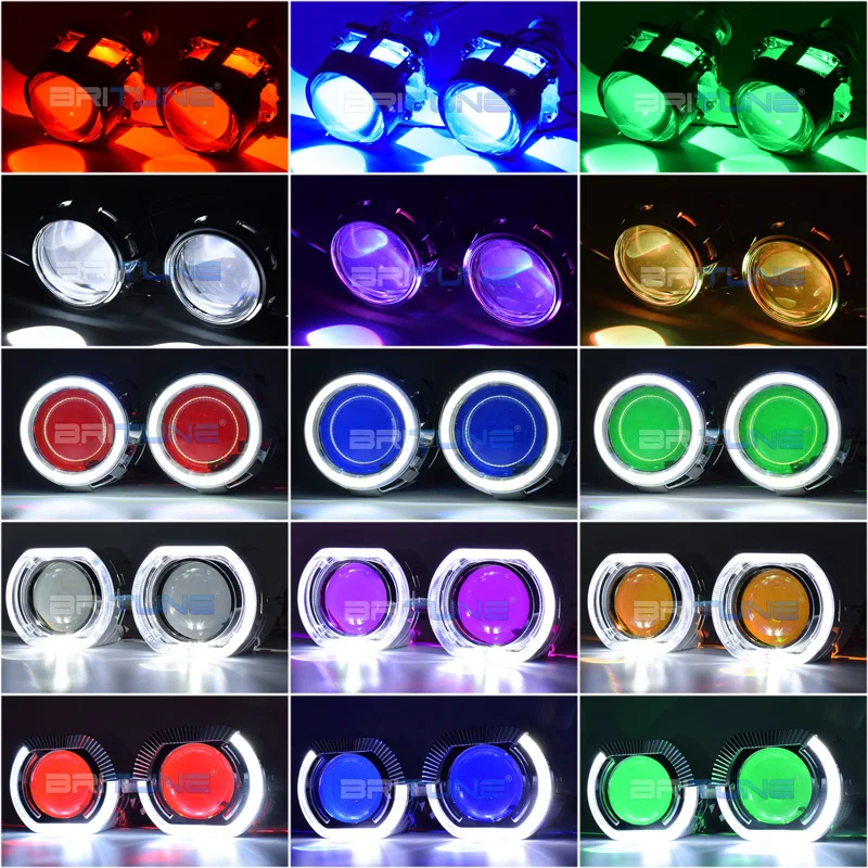 Britune Bixenon объектив Bluetooth ангельские глаза дьявола RGB приложение проектор H1 HID