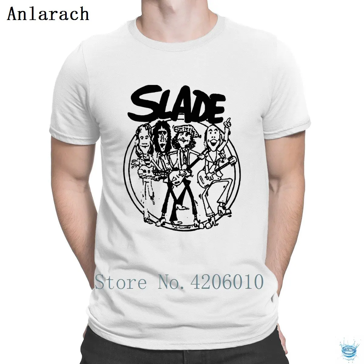 Slade Band Glam Хард Рок 70s Ретро Мультфильм Vintag футболки брендовая одежда мужская