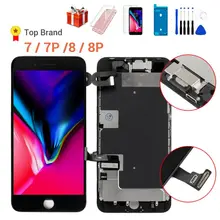 Lcd tela completa para iphone 7 8 plus oem display completo assembléia digitador substituição com toque 3d 100% testado nenhum pixel morto