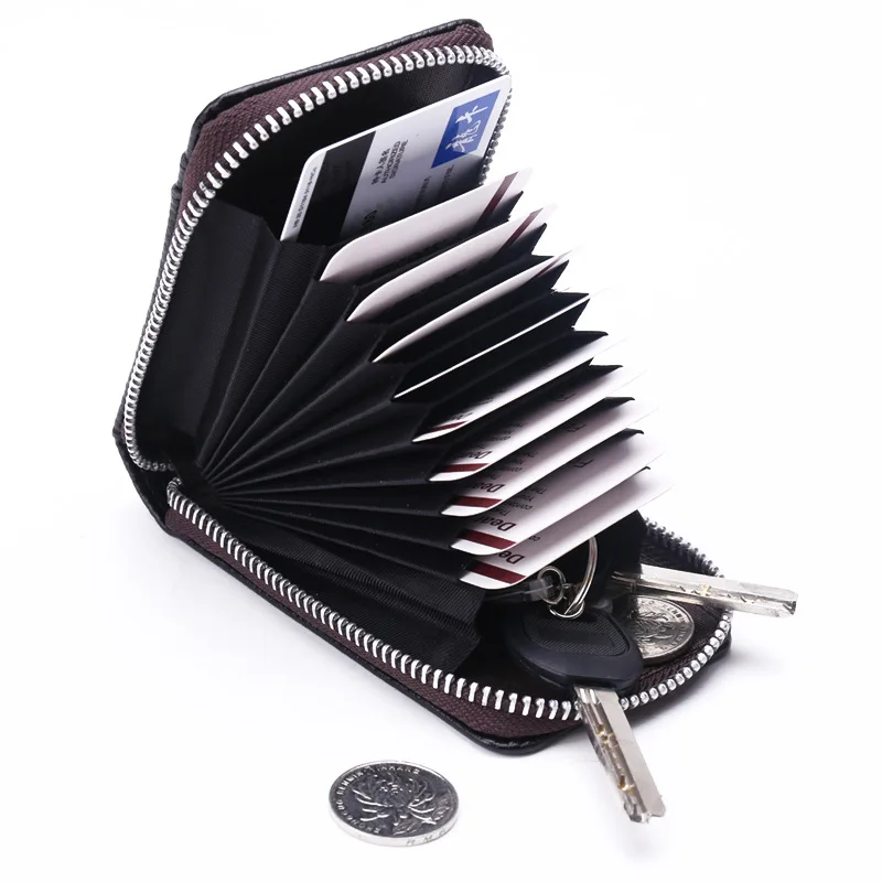 FONMOR-cartera para hombre y mujer, billetera para tarjetas de identificación y de crédito