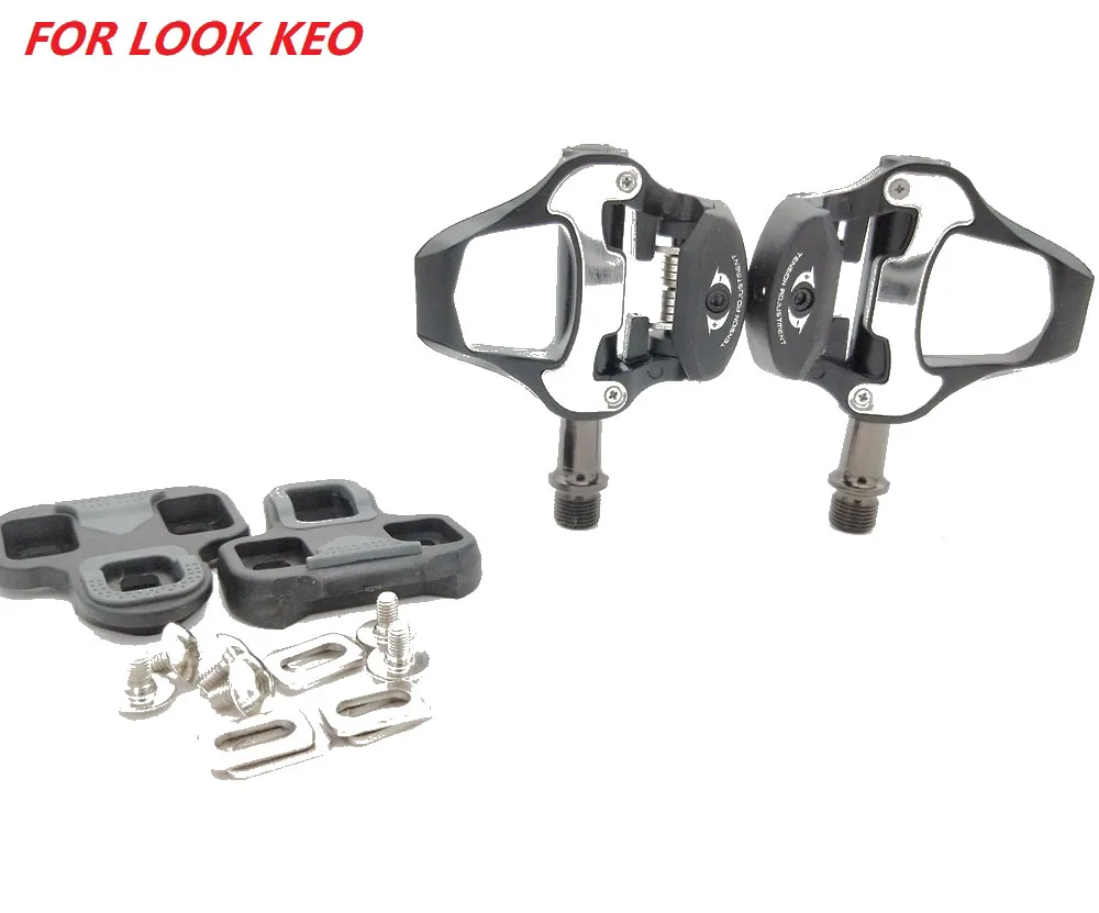 

Road Bike Pedal Ultralight Alloy Cycling self-locking Pedal clipless with cleats Compatible For LOOK KEO Bike Accessories