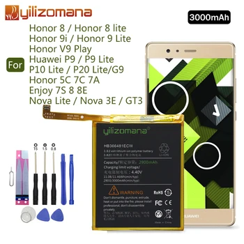 

YILIZOMANA Replacement Phone Battery HB366481ECW 3000mAh For Huawei Ascend P9 P10 P20 Lite Honor 8 9 Lite 5C 6C Pro G9 Free Tool