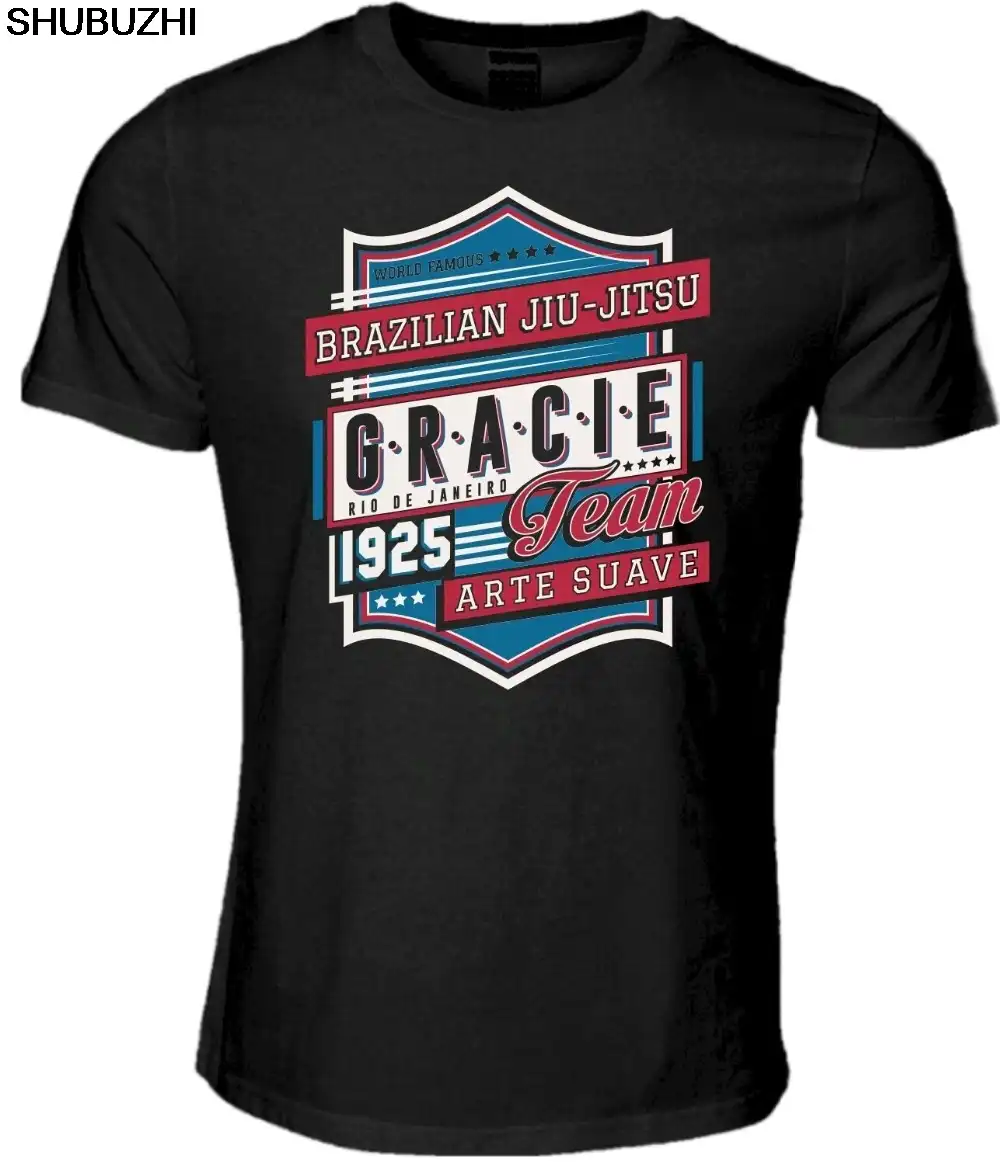 ブラジル柔術グレイシーチーム Tシャツ武術 Bjj グラップリングリオ Top 新 Shubuzhi ファッションブランドコンサート Tシャツ Tシャツ Aliexpress