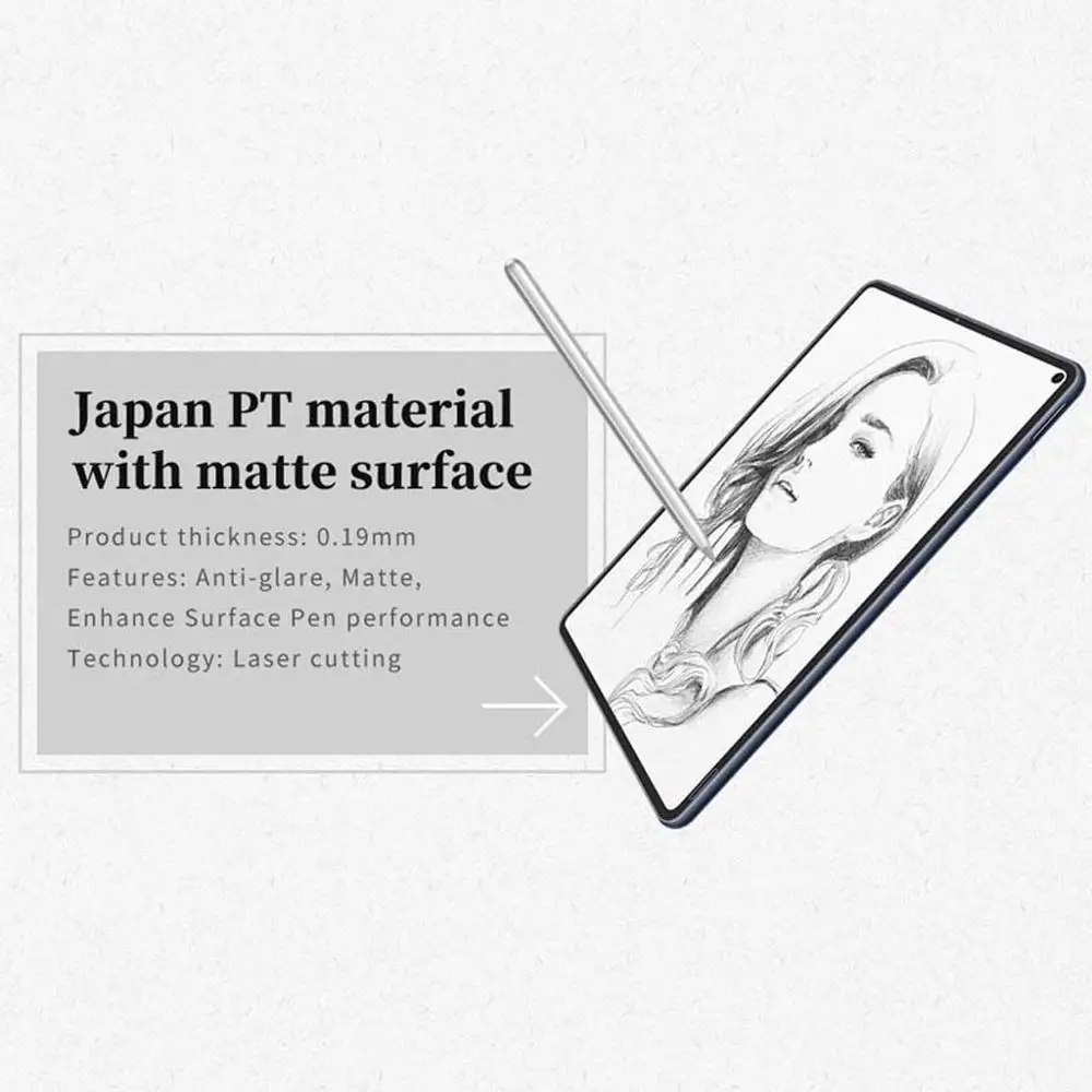 

Paper Screen Protector Film Matte PET Anti Glare Painting For huawei MatePad Pro 10.8 Matte Paper Texture Sketch Film