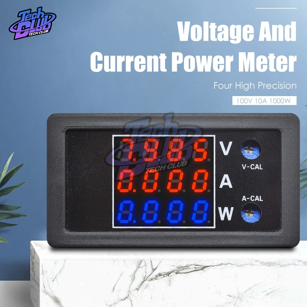 

4-bit High Precision 100V 10A 1000W Power Meter Voltmeter Ammeter Detector LED display Voltage Current Tester Digital Wattmeter