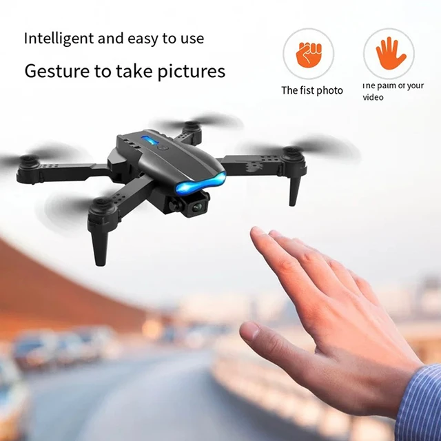 RC Mini Drone 4K Dual Camera HD Wide Angle Camera WIFI FPV Aerial Photography Helicopter Foldable Quadcopter Obstacle Avoidance 4