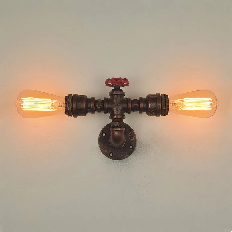 

American retro gear wall lamp dining room, Internet cafe, living room, Loft, creative industrial plumbing decorative lights