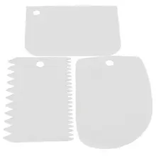 3 шт. пластиковые инструменты для украшения торта инструменты для украшения теста глазурь скребок резаки кухонные аксессуары для края торта инструмент для украшения более гладкий набор