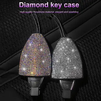 

Car Diamond Key Case Pull-out Anti-fall Convenient Car Key Case Key Cover Universal Type Car Decoration Accessories