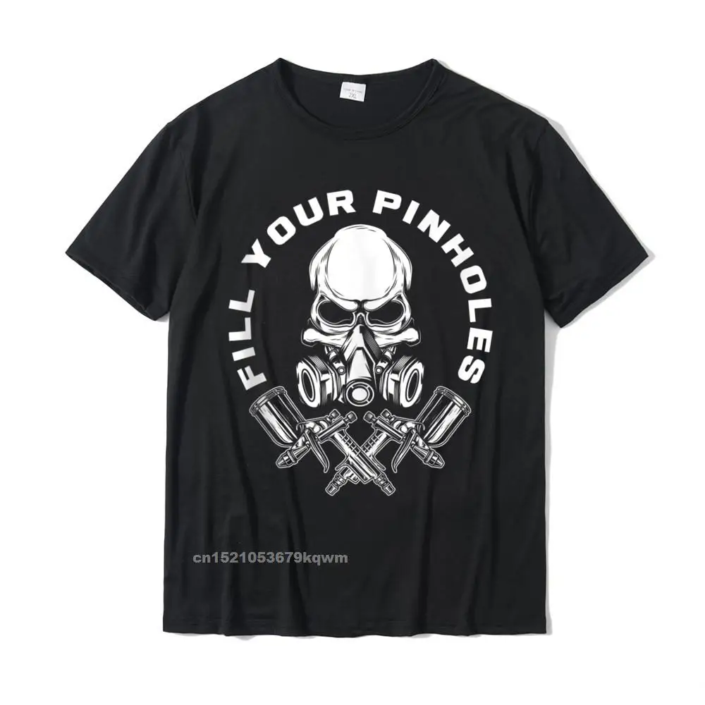 2021 Newest Europe Printing T Shirts Round Collar Cotton Fabric Men Tops & Tees Short Sleeve Summer/Fall Printing T-Shirt Fill Your Pinholes Skull Funny Automotive Car Painter Tank Top__3133 black