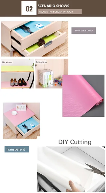 Grofry Oilproof Table Mat Drawer Liner Wardrobe Cupboard Cover Anti-Dust Waterproof Pad, Size: Depends on Goods, Pink