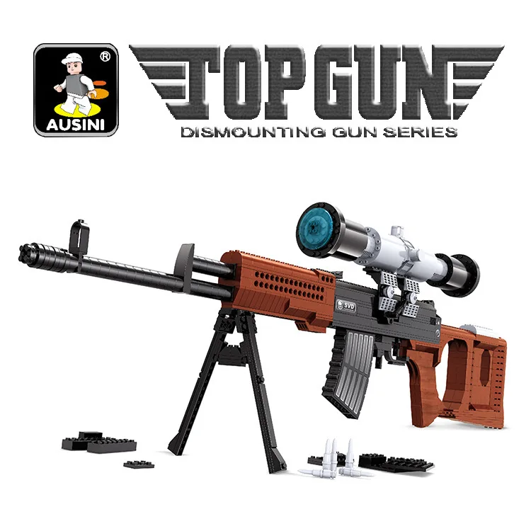 

Agent Join AUSINI Assembled Plastic Building Blocks Military Sniper Rifle Children'S Educational Toy