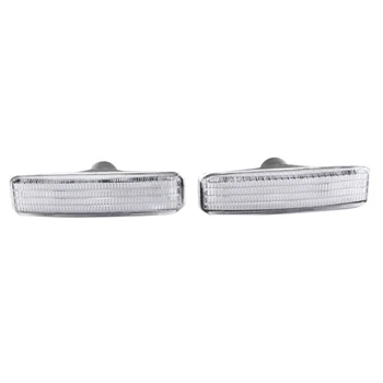 

1 Pair Front Fender Side Marker Light Lamp Housing White Lens Replacement For Bmw 5 Series E39 1997-2003 63148360589